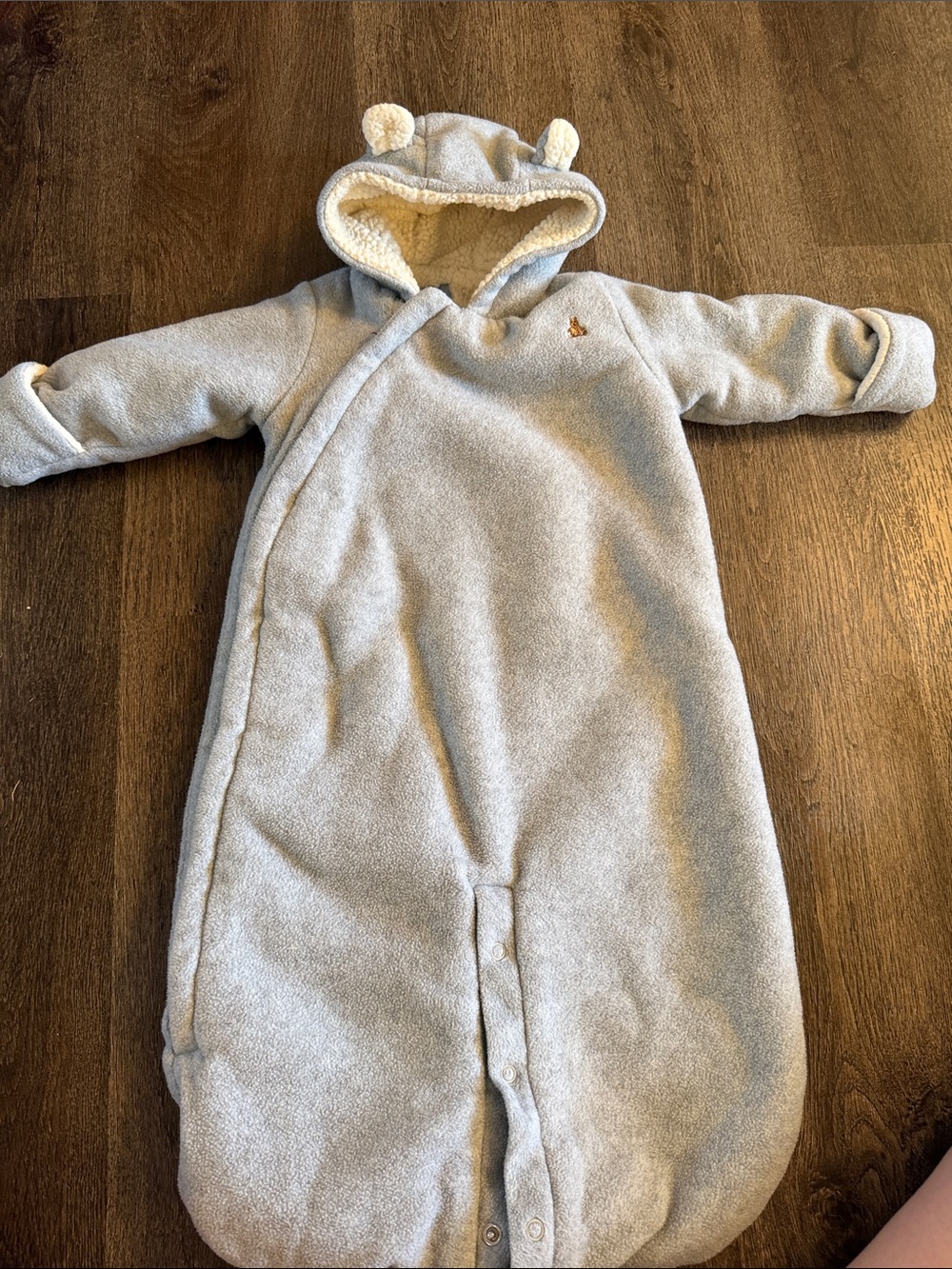 Baby Gap Fleece Snowsuit Bunting convertible 3/6